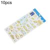 10pcs RBJLT Corner Plane Stickers Account Diary Decoration Hot Stamping Cartoon Stickers