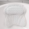 Machine Washable Mesh Cloth 3D Wave Bathtub Pillow Bathroom Bath Headrest