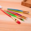 Zhu Ting Color Plastic Rod Children Paint Brush Set Gouache Watercolor Paint Brush Set