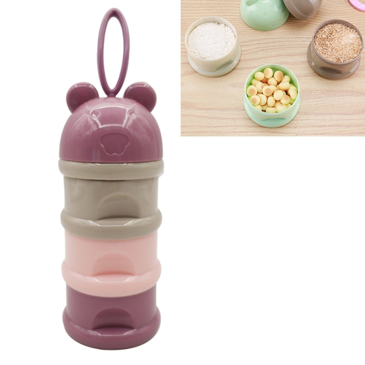 3 Layer Frog Style Portable Baby Food Storage Box Cartoon Milk Powder Box