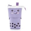 ANGOO Cute Girl Heart Multifunctional Pen Holder Stationery Retractable Storage Bag