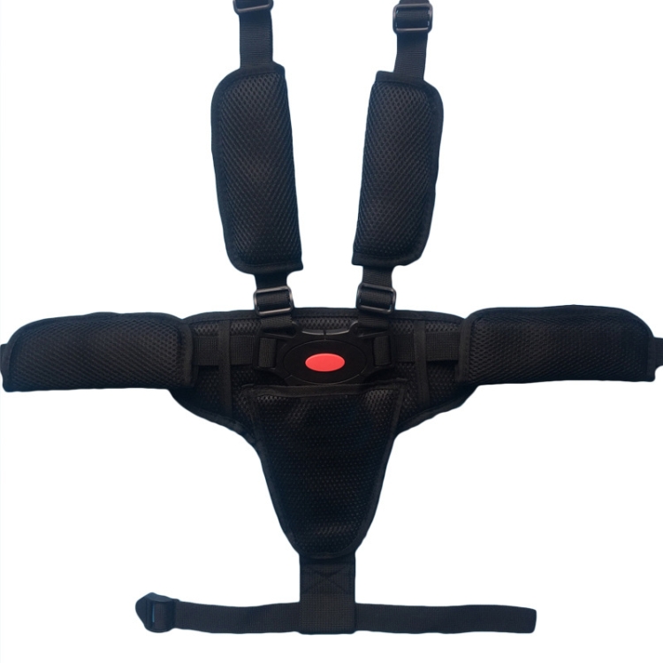 Baby Dining Chair Stroller Safety Strap Five-Point  Type A Version + Fixed Strap + Thick Shoulder Pad + Large Crotch Protector