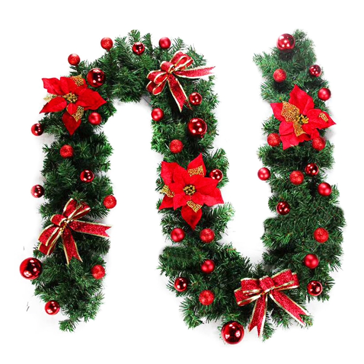 T-9 270cm Christmas Encrypted Decorative Rattan PVC Door Hanging Rattan