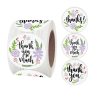 Roll Floral Thank You Sticker Birthday Party Gift Packaging Label