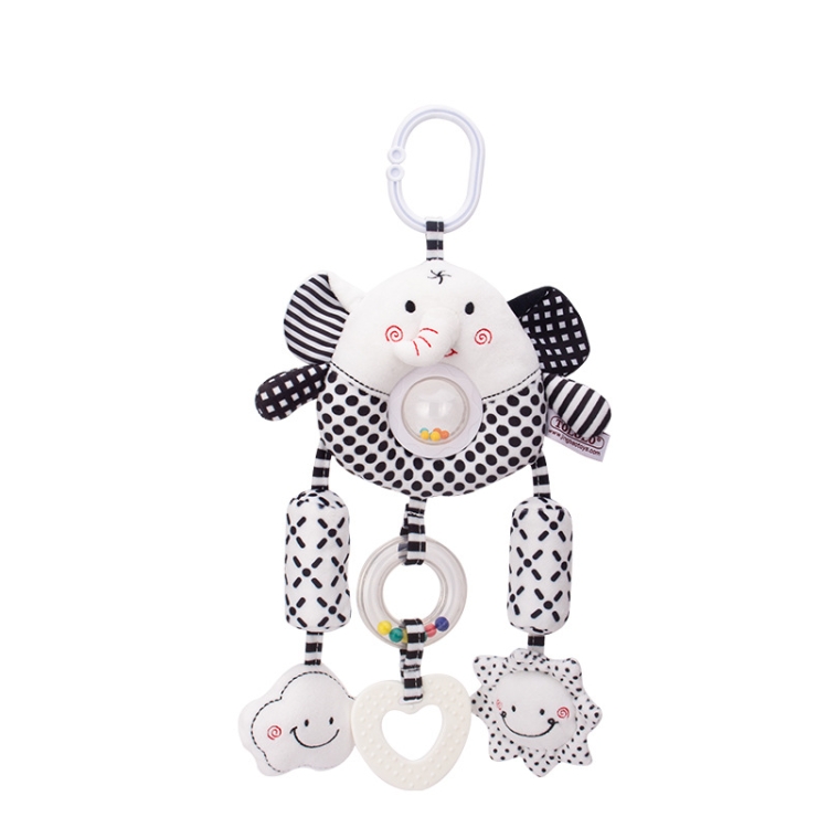 Newborn Baby Stroller Pendant Black And White Wind Chime 0-1 Year Old Early Education Toy Baby Comfort Bed Bell