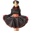 1794 Retro Embroidery Printed Zombie Vampire Costume Halloween Cosplay Zombie Costume Dress