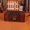 Desktop Book Finishing Retro Box Wooden Jewelry Storage Box With Lock