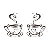 4 PCS A1089 PVC Waterproof & Antifouling Coffee Cup Wall Sticker