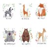 6 PCS/Set PY-31 Living Room Children Room Decoration Animal Wall Sticker