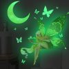 ZSZ1198B Night Light Moon Butterfly Wall Stickers Children Room Bedroom Simple Decorative Wall Stickers