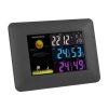 Multifunctional Indoor And Outdoor Temperature And Humidity Meter Colorful Screen Weather Clock