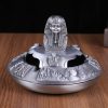 Retro Zinc Alloy Egyptian Pharaoh Shape Ashtray With Lid