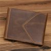 1071 Men Crazy Horse Leather Driver License Storage Wallet
