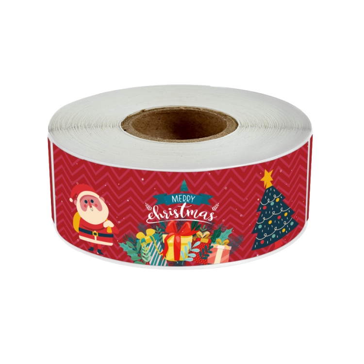 120sheets/roll Christmas Long Strip Gift Box Seal Sticker