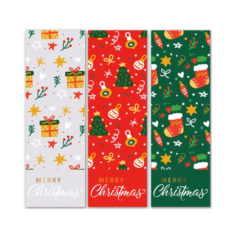 30 Sheets /Pack Christmas Rectangle Sticker Gift Box Sealed Sticker