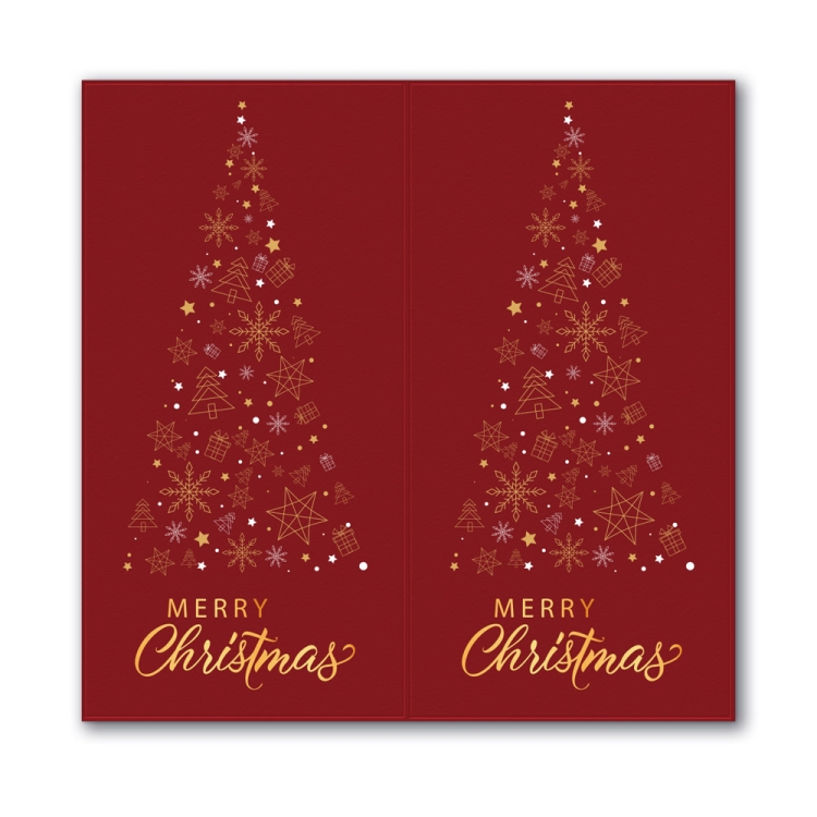 Merry Christmas Rectangular Gift Box Seal Stickers