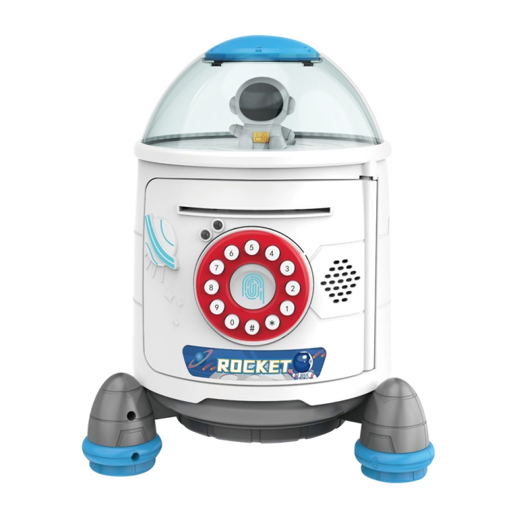 Fingerprint Password Rocket Piggy Bank Toy