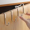 5pcs /Pack S-Shaped Double Hook Stainless Steel Coat And Drawer Door Rear Hook