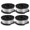 4 In 1 Nylon Grass Rope Mowing Line For BLACK+DECKER Lawn Mowers
