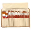 24 PCS/Set Canvas Bag Nylon Wool Gouache Brush Set