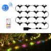 F16C 16 LEDs RGB Bluetooth String Lights Outdoor Waterproof Buried Lamp, US Plug