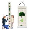 Removable Wall-mounted Height Ruler With Botanical Print Decoration