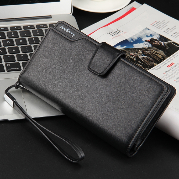 Baellerry Casual Wallet Long Clutch Tri-fold Wallet Multifunctional Phone Bag For Men