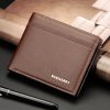 Baellerry Men Short Wallet Multi-card Lychee Pattern Business Wallet