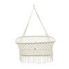 White Cotton Baby Garden Hanging Hammock Baby Cribs Cotton Woven Rope Swing Patio Chair Seat Bedding Baby Care 90*87*57cm