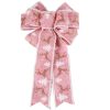 Fine Linen Plaid Christmas Bow Festive Scene Decoration