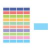 5 Packs Children Colorful Square Label Classification Stickers