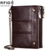 HUMERPAULBP926 RFID Anti-Magnetic Wallet Men Double Zipper Coin Purse