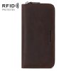 HUMERPAUL BP816 RFID Anti-Magnetic Men Long Wallet Business Retro Multi-Card Solt Handbag