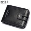 HUMERPAUL BP948-s RFID Anti-Theft Brush Men Leather Wallet Short Coin Purse