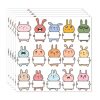 10 Sheets Cute Animal Name Stickers 15 Designs Blank Word Stickers for Kids