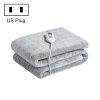 100W Flannel Electric Heating Blanket With Thermostat Timer Switch,Style: