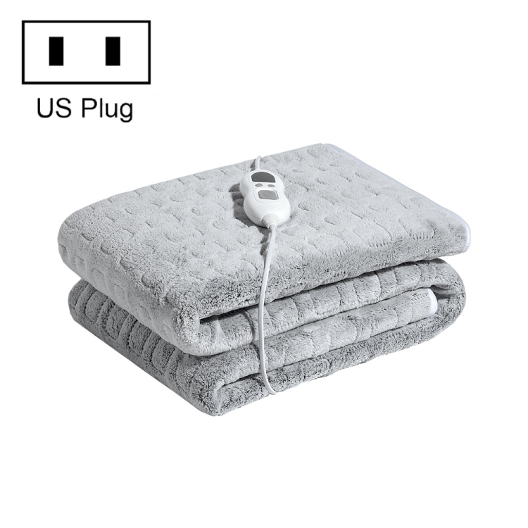 100W Flannel Electric Heating Blanket With Thermostat Timer Switch,Style: