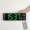 6629 13 Inch Multifunctional LED Living Room Large Screen Wall Clock