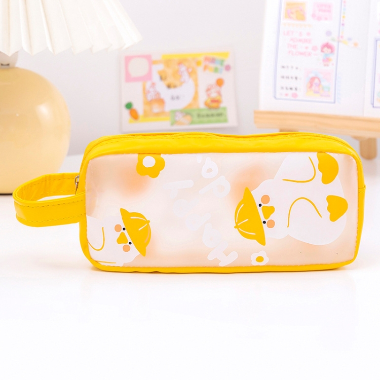 PVC Cute Cartoon Large Capacity Student Stationery Bag