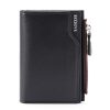 BEEDOVR 9902 Men Short Wallet Multi-card Zipper ID Bag