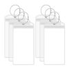 6 PCS QD-2501 Stainless Steel Key Ring Transparent PVC Luggage Tag