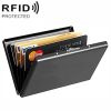 ZT-1563 RFID Anti-theft Aluminum Alloy Multi-compartment Business Card Case Card Holder