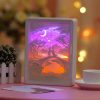 Stereoscopic Paper Cutout Light Christmas Night Light