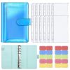 A6 Dazzling Color Loose-leaf Handbook Laser Macaroon PU Cash Budget Book