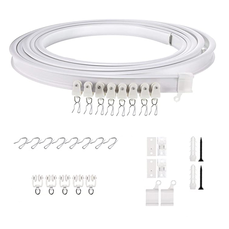 Model Steel Track Set Flexible Silent Slide Track Track with Hooks, Size: