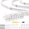 Model Steel Rail Bending Curtain Rail Flexible Guide Set, Size:
