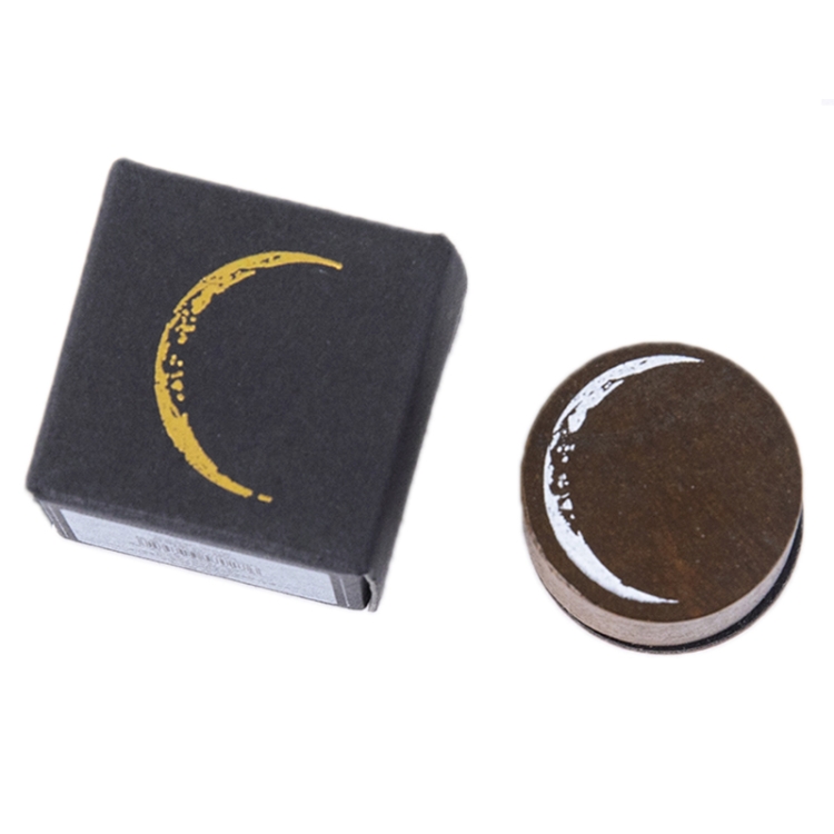 Moon Phase Series Handbook Decoration DIY Wooden Stamp