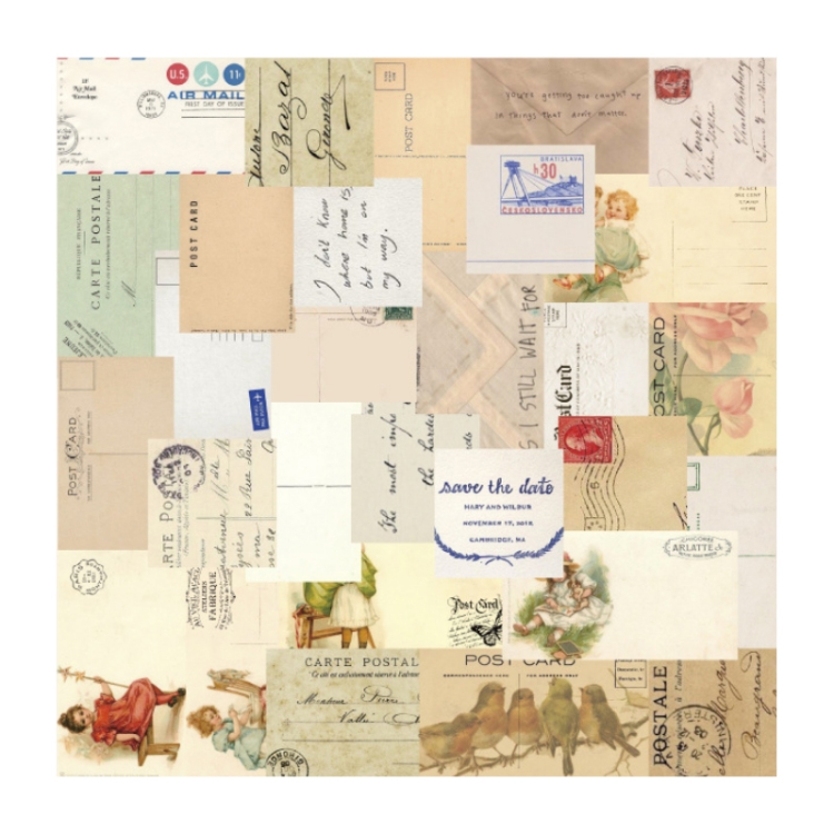 5 Packs Village House Garden Vintage Handbook Decorative Base Paper