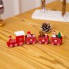 Christmas Decoration Wooden Train Kindergarten Christmas Festival Gift
