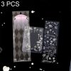 3 PCS Laser Stereo DIY Stickers Set Handbook Decorative Material Stickers